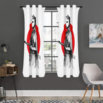 Japanese Samurai Girl Print Curtain