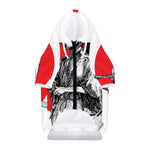 Japanese Samurai Girl Print Dog Zip Up Hoodie