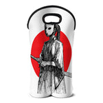 Japanese Samurai Girl Print Double Neoprene Wine Tote