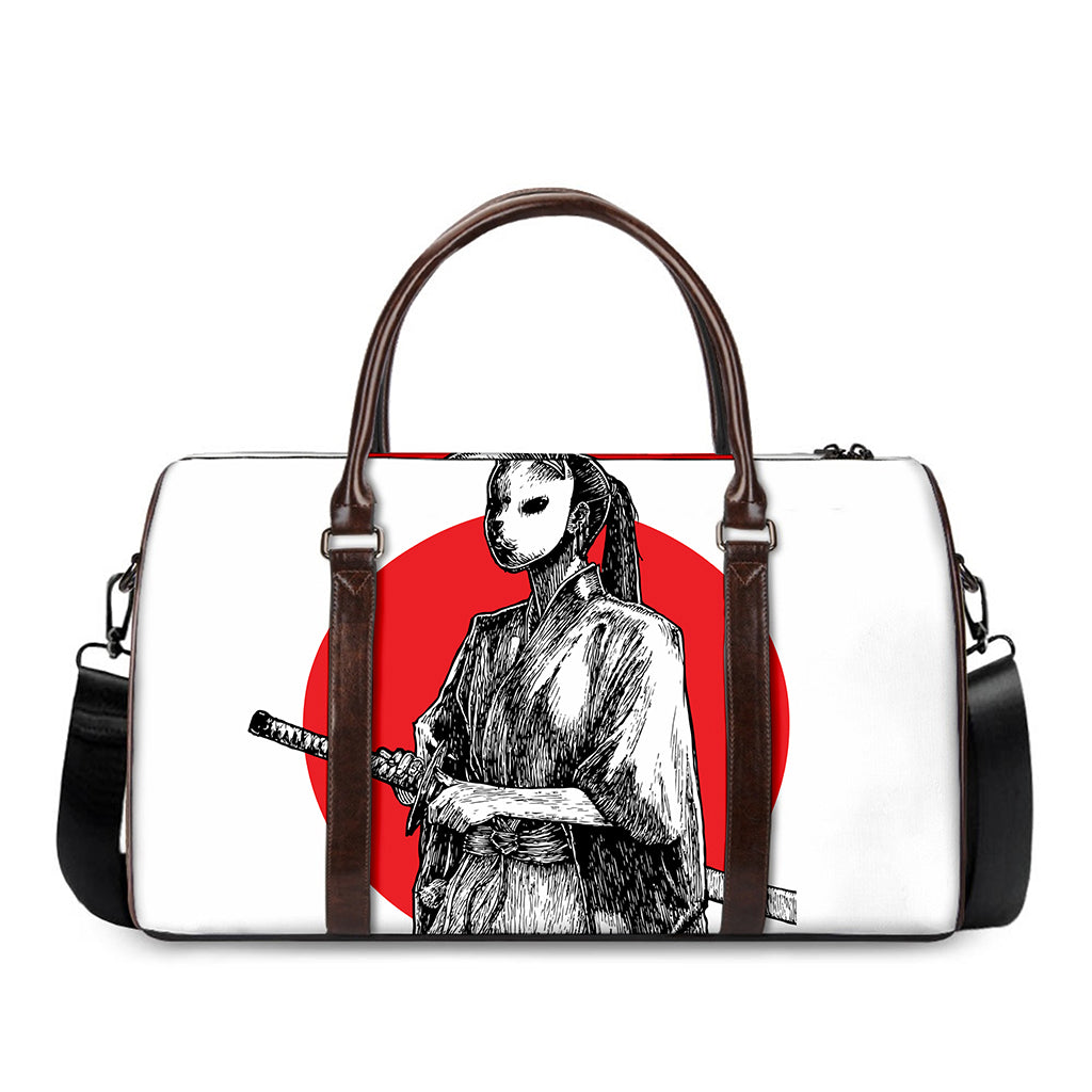 Japanese Samurai Girl Print Duffle Bag
