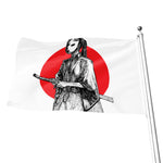 Japanese Samurai Girl Print Flag