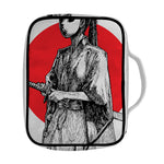 Japanese Samurai Girl Print Front Pocket Bible Bag