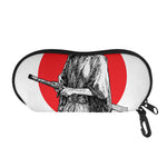 Japanese Samurai Girl Print Glasses Case