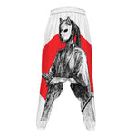 Japanese Samurai Girl Print Hammer Pants