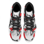 Japanese Samurai Girl Print High Top Leather Sneakers