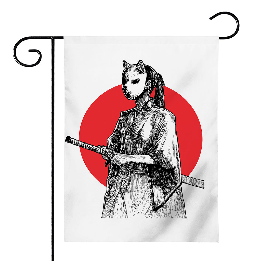 Japanese Samurai Girl Print House Flag