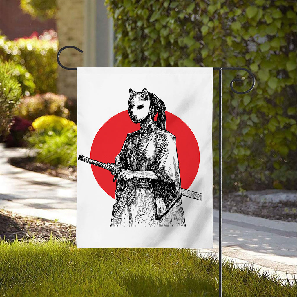 Japanese Samurai Girl Print House Flag