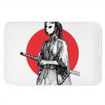Japanese Samurai Girl Print Indoor Door Mat