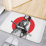 Japanese Samurai Girl Print Indoor Door Mat