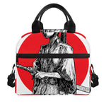 Japanese Samurai Girl Print Insulated Lunch Bag