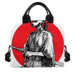 Japanese Samurai Girl Print Insulated Lunch Bag