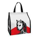 Japanese Samurai Girl Print Insulated Lunch Tote