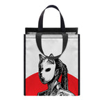 Japanese Samurai Girl Print Insulated Lunch Tote