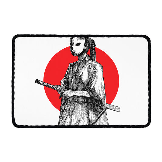 Japanese Samurai Girl Print Kitchen Mat