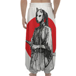 Japanese Samurai Girl Print Lantern Pants