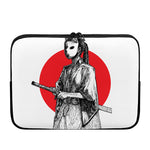 Japanese Samurai Girl Print Laptop Sleeve