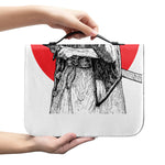 Japanese Samurai Girl Print Leather Bible Cover