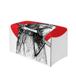 Japanese Samurai Girl Print Leather Tissue Box Cover