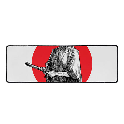 Japanese Samurai Girl Print Long Kitchen Mat