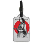Japanese Samurai Girl Print Luggage Tag