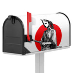 Japanese Samurai Girl Print Mailbox Cover