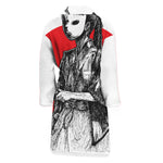 Japanese Samurai Girl Print Men's Bathrobe