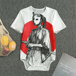 Japanese Samurai Girl Print Men's Bodysuit