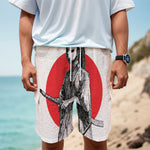 Japanese Samurai Girl Print Men's Cargo Shorts