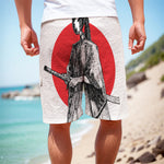 Japanese Samurai Girl Print Men's Cargo Shorts