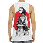 Japanese Samurai Girl Print Men's Muscle Tank Top