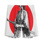 Japanese Samurai Girl Print Men's Sports Shorts
