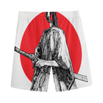 Japanese Samurai Girl Print Men's Sports Shorts