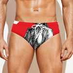 Japanese Samurai Girl Print Men's Swim Briefs