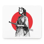 Japanese Samurai Girl Print Mouse Pad