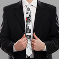 Japanese Samurai Girl Print Necktie
