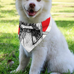 Japanese Samurai Girl Print Over The Collar Dog Bandana