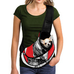 Japanese Samurai Girl Print Pet Sling Carrier