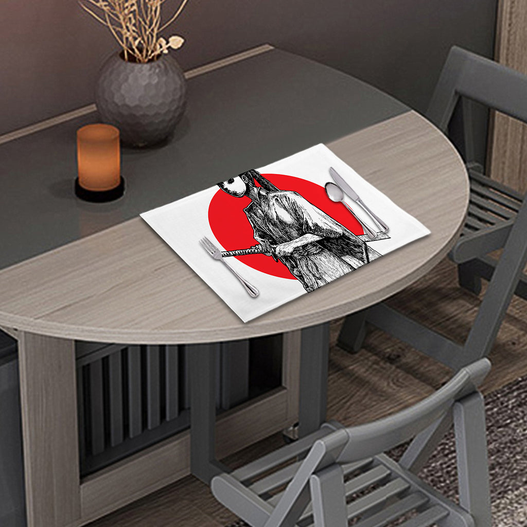 Japanese Samurai Girl Print Placemat