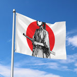 Japanese Samurai Girl Print Polyester Flag