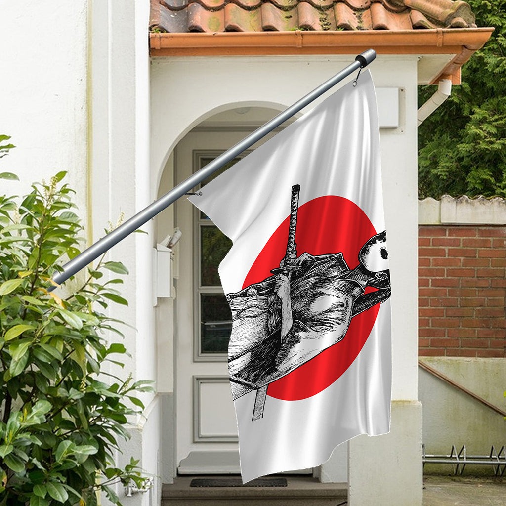 Japanese Samurai Girl Print Polyester Flag