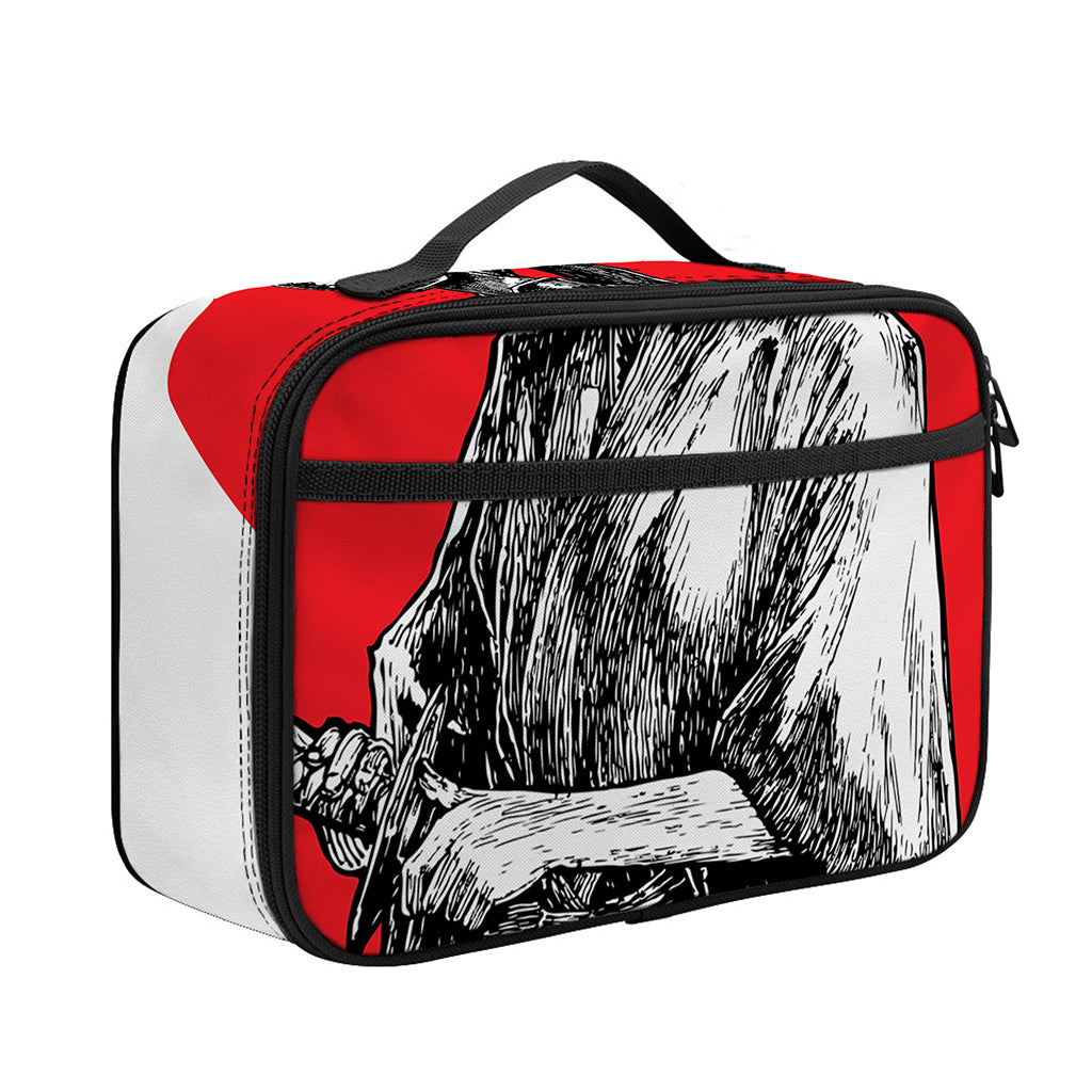 Japanese Samurai Girl Print Portable Lunch Bag
