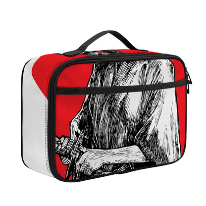 Japanese Samurai Girl Print Portable Lunch Bag