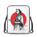 Japanese Samurai Girl Print Rectangular Crossbody Bag