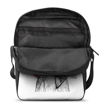 Japanese Samurai Girl Print Rectangular Crossbody Bag