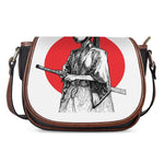 Japanese Samurai Girl Print Saddle Bag