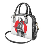 Japanese Samurai Girl Print Shoulder Handbag