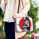 Japanese Samurai Girl Print Shoulder Strap Bible Bag