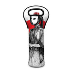 Japanese Samurai Girl Print Single Neoprene Wine Tote