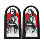 Japanese Samurai Girl Print Skillet Handle Cover