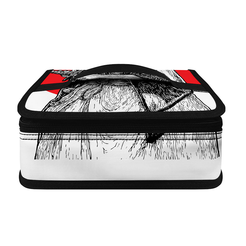 Japanese Samurai Girl Print Small Lunch Bag